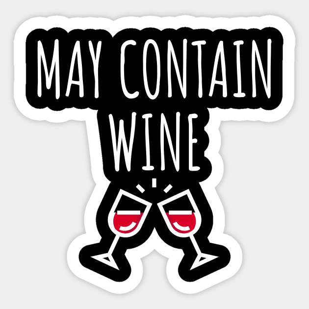 May Contain Wine Sticker by LunaMay